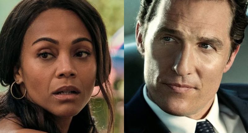 Matthew McConaughey a Zoe Saldaña spojí síly v romantickém dobrodružství pro Netflix z italského Positana Zoe Saldaña a Matthew McConaughey / koláž TR / Foto: Netflix a Lionsgate